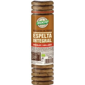 Galletas de espelta integral ecológicas con avellanas envase 250 g - Biocop