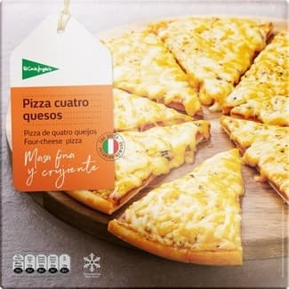 Pizza cuatro quesos masa fina estuche 380 g - El Corte Ingles