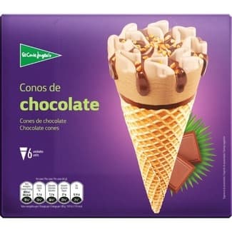 Conos de helado sabor chocolate 6 unidades estuche 720 ml - El Corte Ingles