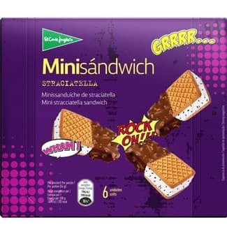 Minisándwich helado sabor stracciatela 6 unidades estuche 324 ml - El Corte Ingles
