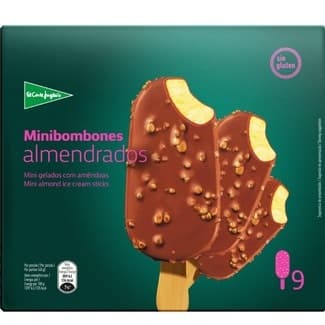 Minibombón helado sabor a vainilla almendrado sin gluten 9 unidades estuche 450 ml - El Corte Ingles