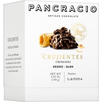 Crujientes de chocolate negro estuche 140 g - Pancracio