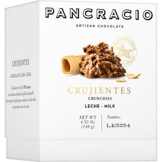 Crujientes de chocolate con leche estuche 140 g - Pancracio