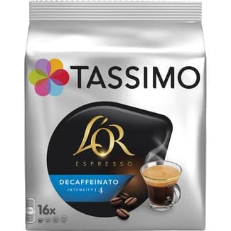 Café decafeinatto L'Or Espresso intensidad 4 estuche 16 cápsulas - Tassimo