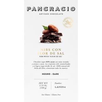 Chocolate negro 64% con flor de sal tableta 100 g - Pancracio