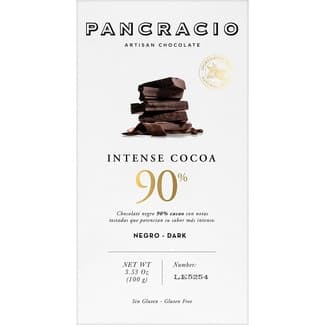 Chocolate negro 90% intenso tableta 100 g - Pancracio