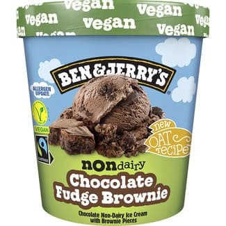 Non Dairy helado vegetal de chocolate con trozos de brownie tarrina 465 ml - Ben & Jerry's
