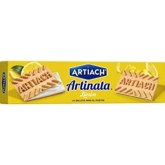 Galletas de barquillo rellenos de crema de limón paquete 210 g - Artiach Artilimon