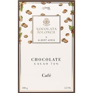 Chocolate negro 74% cacao con café tableta 100 g - Jolonch