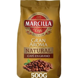 Café en grano natural paquete 500 g - Marcilla