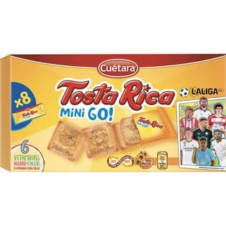 Mini Go galletas de desayuno caja 240 g 8 bolsitas individuales - Cuetara Tosta Rica