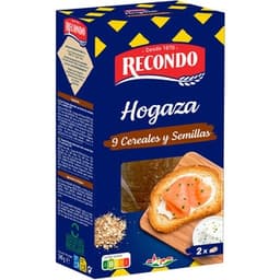 Pan de hogaza tostado con 9 cereales y semillas paquete 240 g - Recondo