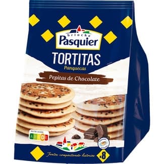 Tortitas panquecas con pepitas de chocolate 8 unidades envasadas de 2 en 2 bolsa 280 g - Pasquier