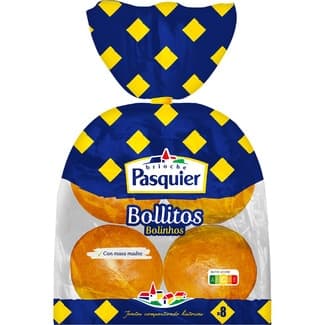Bollitos con masa madre 8 unidades bolsa 320 g - Pasquier
