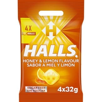 Caramelos miel y limón pack 4 envases 32 g - Halls
