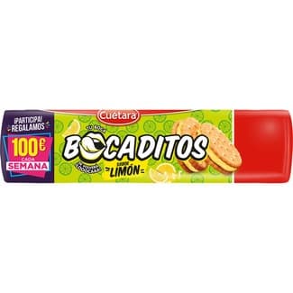 Galleta rellenas de crema de limón paquete 150 g - Cuetara Bocaditos