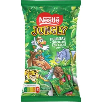 Figuritas de chocolate con leche y galleta sin gluten bolsa 124 g - Nestle Jungly