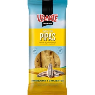 Pipas barritas de pan crujientes con semillas de girasol bolsa 80 g - Velarte