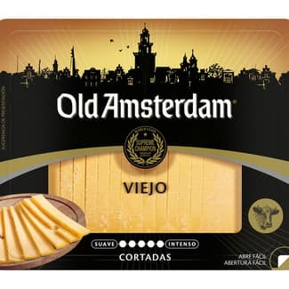 Queso holandés gouda viejo de vaca elaborado con leche pasteurizada envase 200 g cortadas - Old Amsterdam
