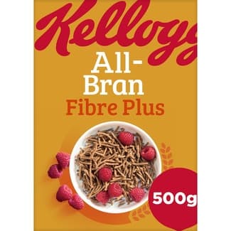Fibre Plus cereales de desayuno con salvado de trigo paquete 500 g - Kellogg's All-bran