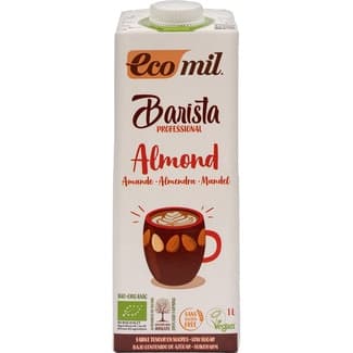 Barista Profesional bebida de almendras ecológica sin gluten y sin lactosa brik 1 l - Ecomil