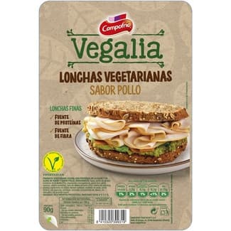 Vegalia lonchas vegetarianas sabor pollo en lonchas finas envase 90 g - Campofrio