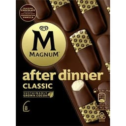 After Dinner Classic bombón helado de vainilla con chocolate sin gluten 8 unidades estuche 280 ml - Magnum