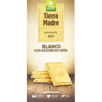 Tierra Madre Bio chocolate blanco con azúcar de caña tableta 100 g - Intermon Oxfam