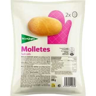 Molletes de pan precocidos 2 unidades envase 200 g - El Corte Ingles