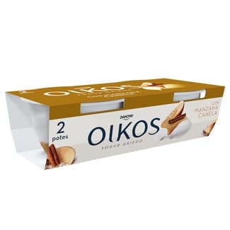 Yogur griego con manzana y canela sin gluten pack 2 unidades 110 g - Danone Oikos