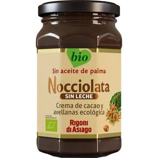 Bio crema de cacao y avellanas ecológica sin leche frasco 250 g - Nocciolata