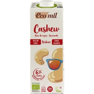Bebida de anacardo ecológica sin gluten y sin azúcar envase 1 l - Ecomil