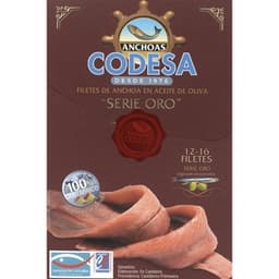Filetes de anchoa del Cantábrico en aceite de oliva lata 62 g neto escurrido - Codesa Serie Oro