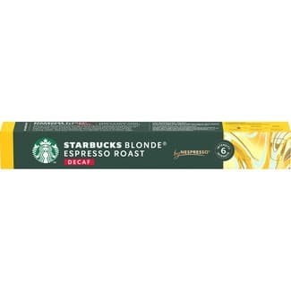 Blonde Decaf café espresso descafeinado intensidad 6 estuche 10 cápsulas compatibles con máquinas Nespresso - Starbucks