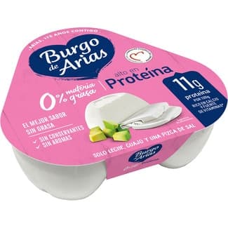 Queso fresco natural desnatado 0% m.g. mini pack 3 x 72 g envase 216 g - Burgo De Arias