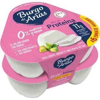 Queso fresco natural desnatado 0% m.g. mini pack 6 x 72 g envase 432 g - Burgo De Arias