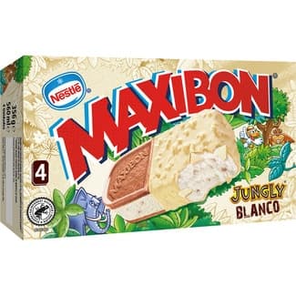 Helado Jungly Blanco sándwich de chocolate blanco y galletas 4 unidades 560 ml - Nestle Maxibon