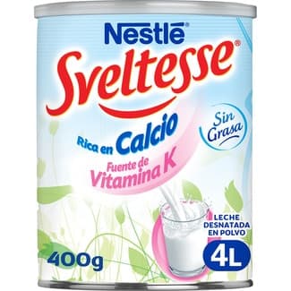 Leche desnatada en polvo rica en calcio bote 400 g - Nestle Sveltesse