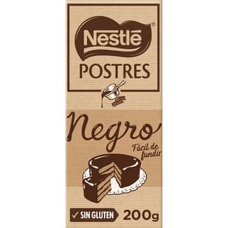 Chocolate negro para repostería fácil de fundir sin gluten tableta 200 g - Nestle Postres