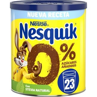 Cacao instantáneo 0% azúcares añadidos con stevia natural bote 320 g - Nestle Nesquik