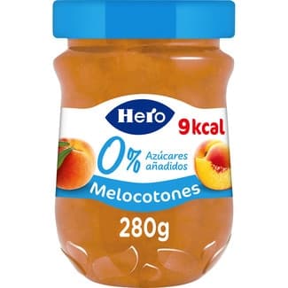 Confitura de melocotones 0% azúcares añadidos frasco 280 g - Hero