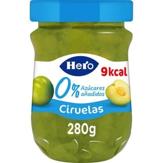 Confitura ciruelas 0% azúcares añadidos frasco 280 g - Hero