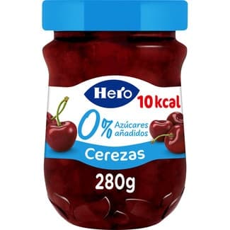 Confitura de cerezas 0% azúcares añadidos frasco 280 g - Hero