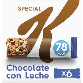 Barritas de cereales integrales con chocolate con leche belga 6 unidades estuche 120 g - Kellogg's Special K
