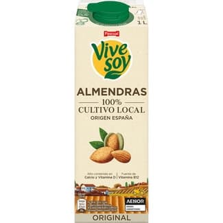 Leche de almendras sabor natural 100% vegetal brik 1 l - Vivesoy