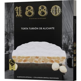 Torta de turrón duro de Alicante IGP Jijona estuche 200 g - 1880