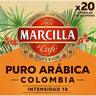 Café Colombia estuche 20 cápsulas compatibles con máquinas Nespresso - Marcilla