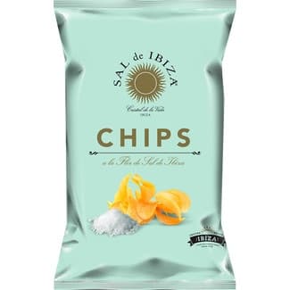 Patatas fritas chips a la flor de sal de Ibiza bolsa 125 g - Sal De Ibiza