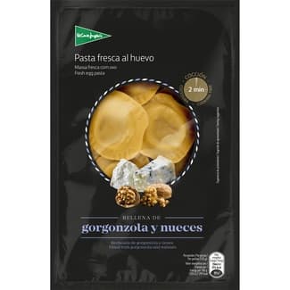 Pasta fresca soles al huevo rellena de gorgonzola y nueces envase 250 g - El Corte Ingles