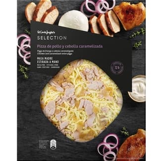Pizza de pollo y cebolla caramelizada de fermentación lenta envase 420 g - El Corte Ingles Selection